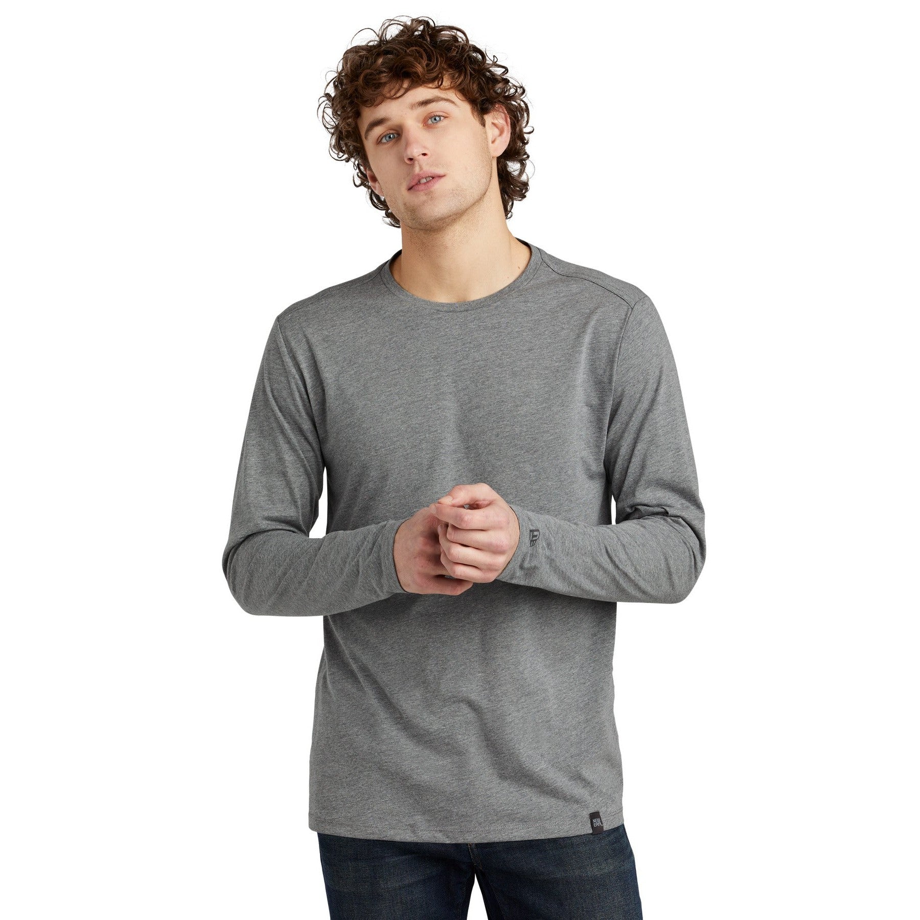 New Era-New Era ® Heritage Blend Long Sleeve Crew Tee. NEA102-MedTech-5